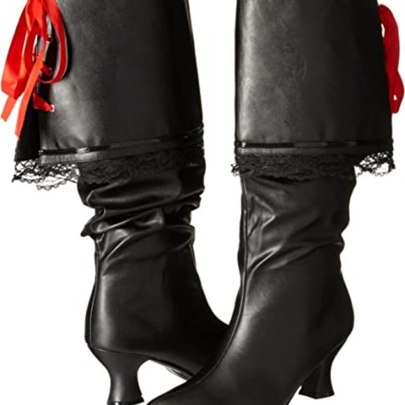 Pirate Buccaneer Mid Heel Knee High Costume Boots by Ellie EUC - Picture 2 of 13